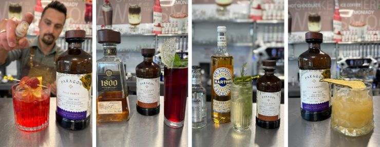 Botaniczne kordiały PARAGON by MONIN – kreatywne koktajle i szkolenie barmańskie Szkolenie barmańskie z zastosowania botanicznych kordiałów PARAGON by MONIN. Koktajle premium z wykorzystaniem alkoholi i dodatków.